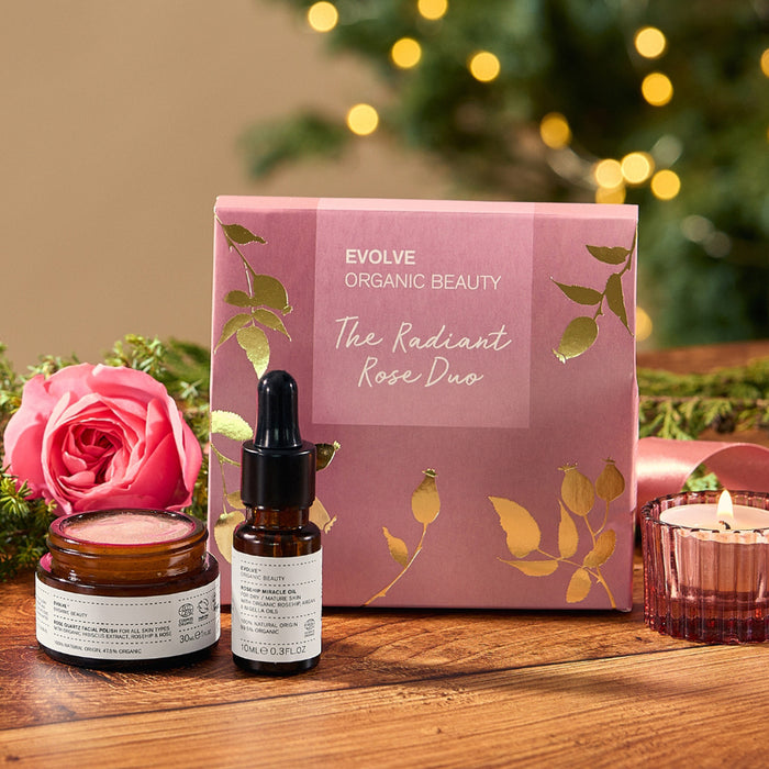 Evolve Beauty The Radiant Rose Duo Gift Set