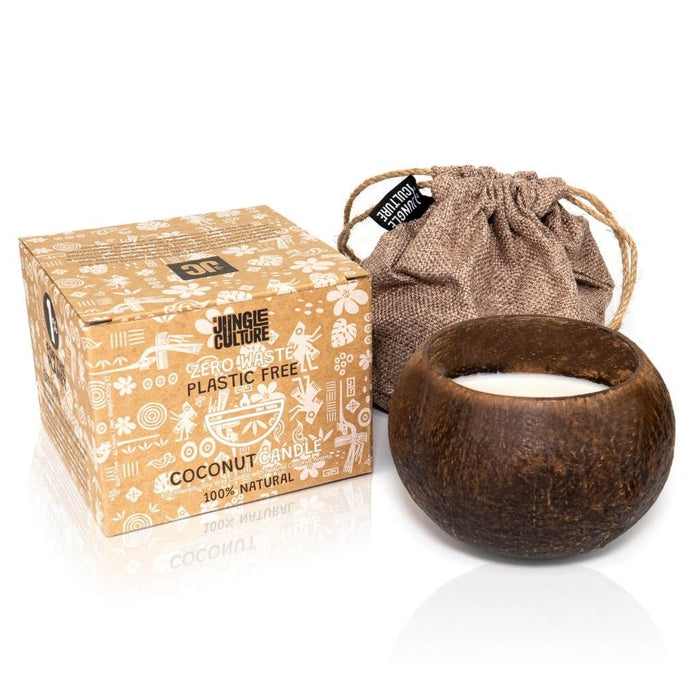 Jungle Culture Coconut Shell Candle - Coconut Lime Scent 45-50hr Burn Time